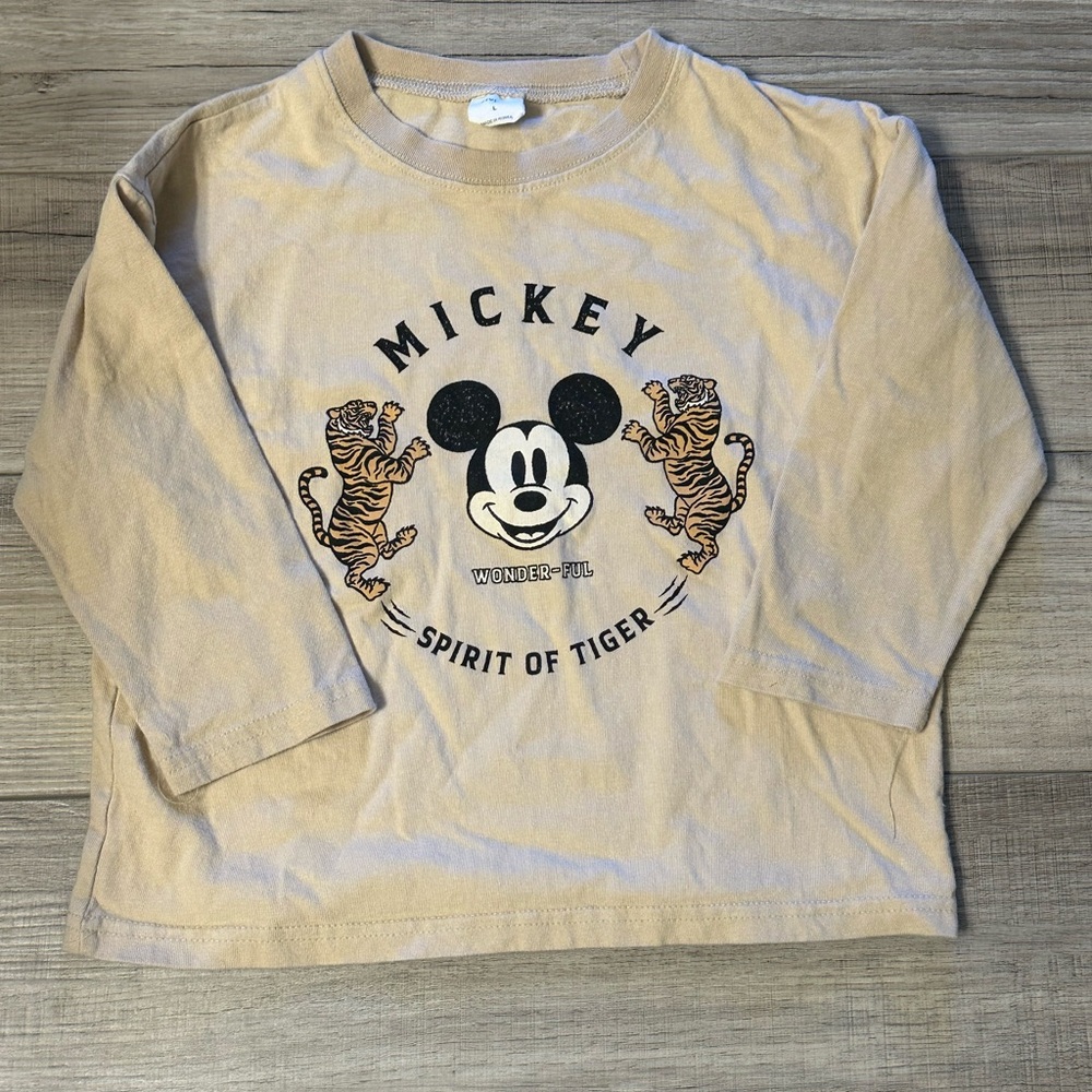 ViVI Mickey Mouse Kids T-Shirt - Tan - Picture 3 of 3